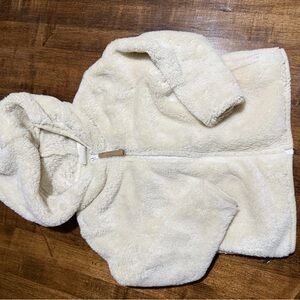 Kids Cream Fleece Puffer Jacket